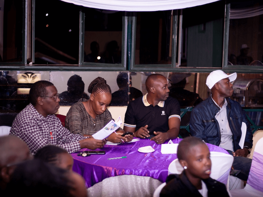 Community gathering at fundraising event